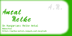 antal melke business card